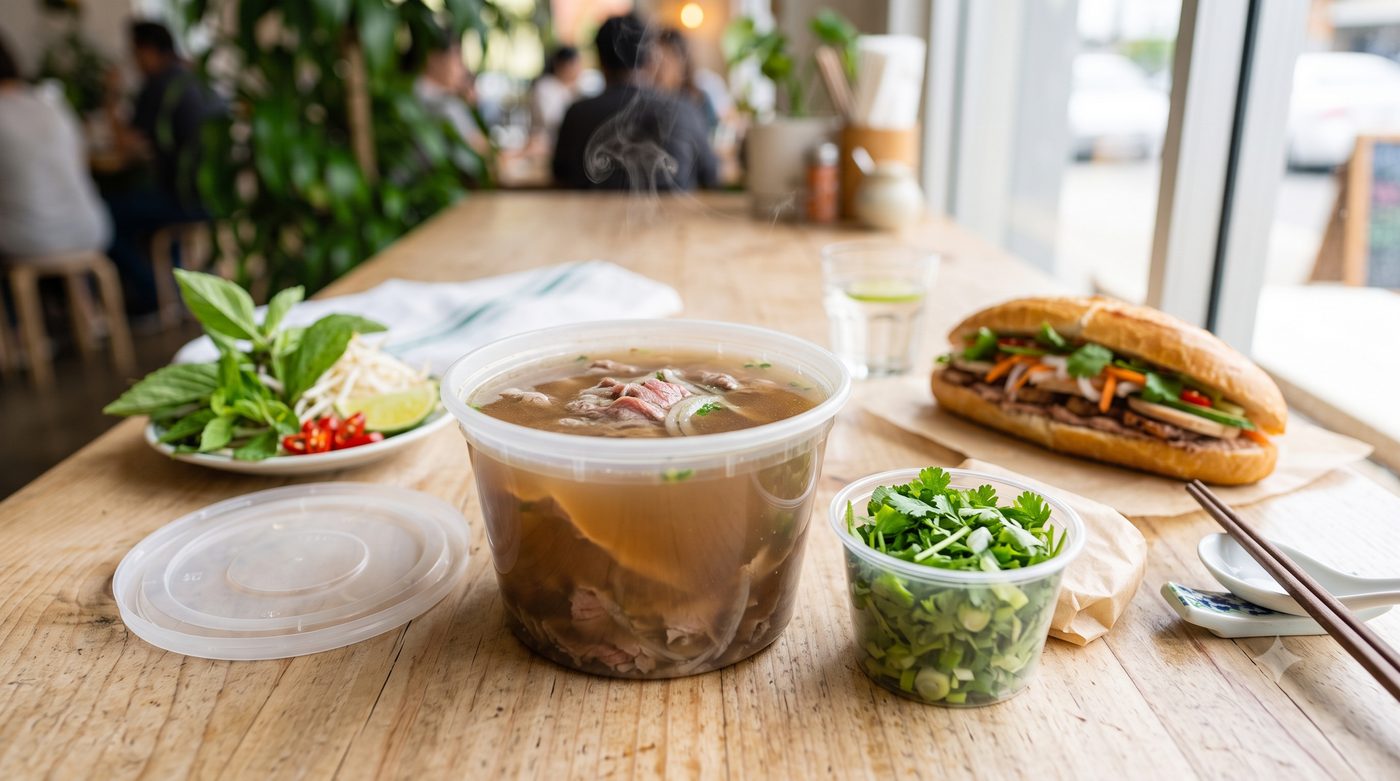 Beef pho, bánh mì and fresh herbs from Hanoi Home Kitchen